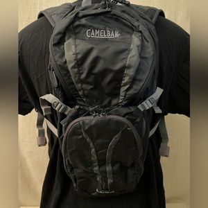 Black and grey camelback backpack used no bladder